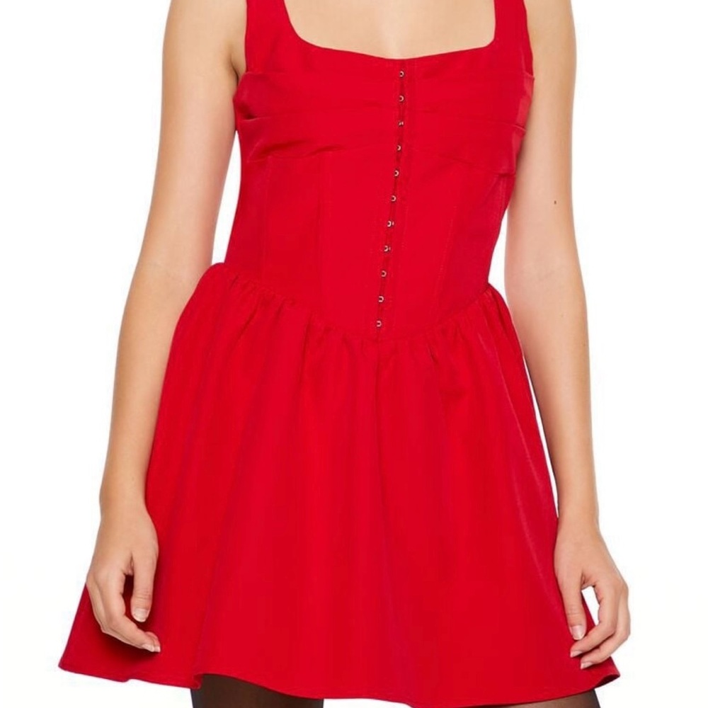 Corset Hook & Eye Mini Dress S